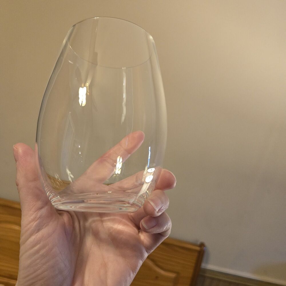 Mikasa Stemless Wine Glasses, Set Of 6, 5.5" 19.75 Oz, Crystal Julie Collection - Picture 2 of 6